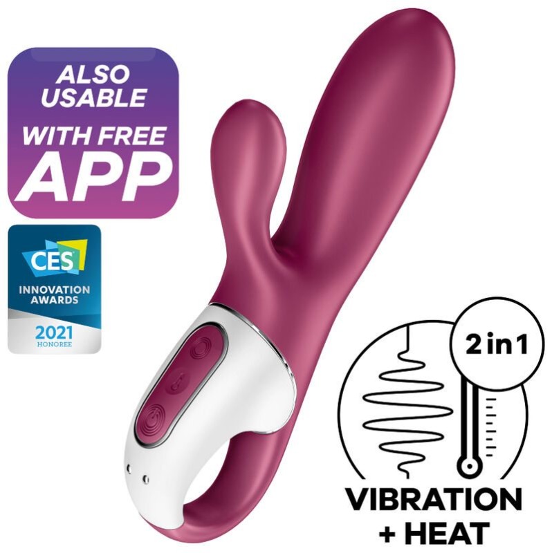 Heated Rabbit Vibrator Satisfyer Hot Bunny Berry