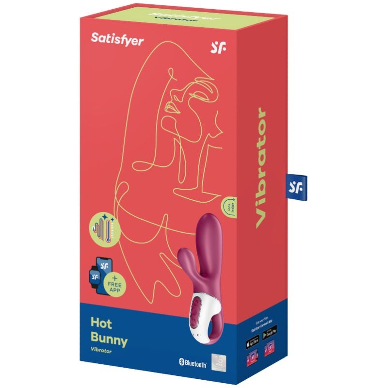 Heated Rabbit Vibrator Satisfyer Hot Bunny Berry