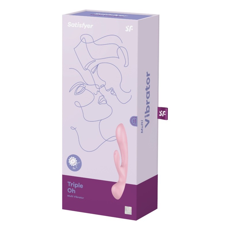 Rabbit Vibrator Satisfyer Triple Oh Pink Rabbit Vibrator Satisfyer Triple Oh Pink