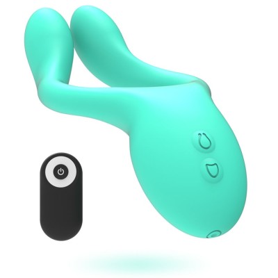 Couples Vibrator with Remote Control Happy Loky Frog Green Couples Vibrator with Remote Control Happy Loky Frog Green