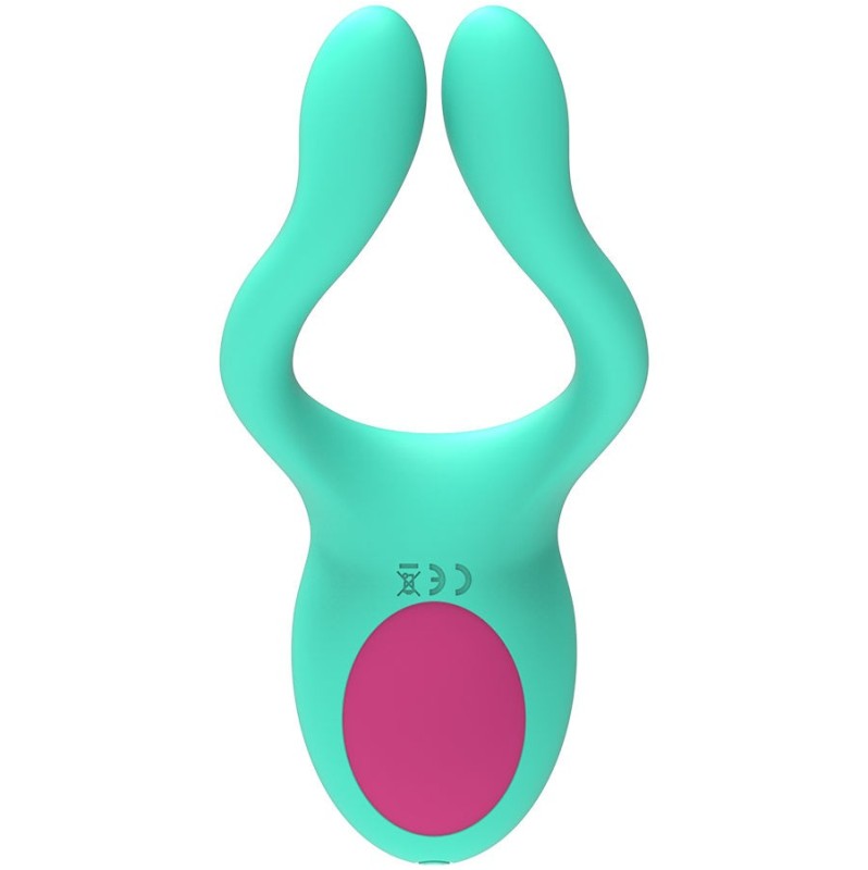 Couples Vibrator with Remote Control Happy Loky Frog Green