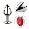 Butt Plug With Jewel Medium Shiny Red Love Market Butt Plug With Jewel Medium Shiny Red Non-Vibrating butt plugs