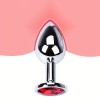 Butt Plug With Jewel Medium Shiny Red Love Market Butt Plug With Jewel Medium Shiny Red Non-Vibrating butt plugs