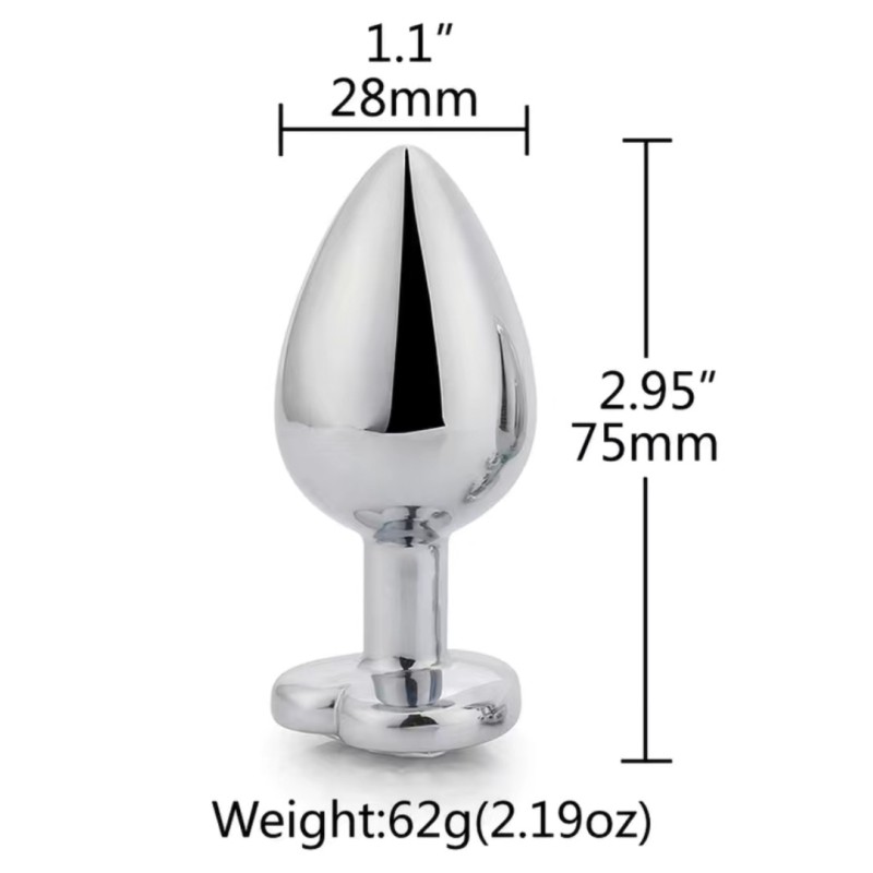 Πρωκτική Σφήνα Με Κόσμημα Καρδιά Small Ροζ Πρωκτική Σφήνα Με Κόσμημα Καρδιά Small Ροζ