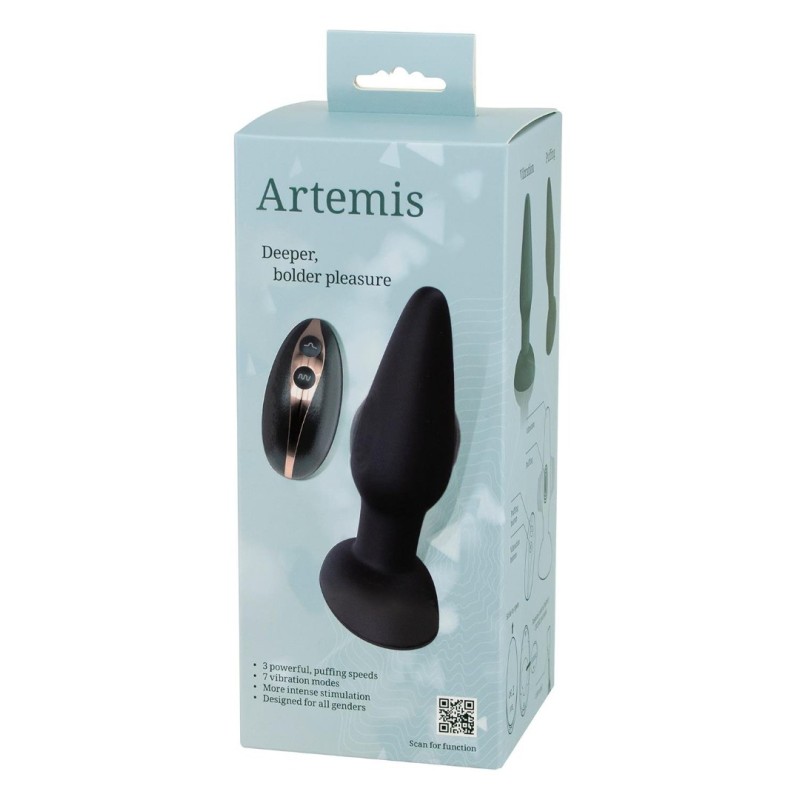 Vibrating Butt Plug Seven Creations Artemis Black