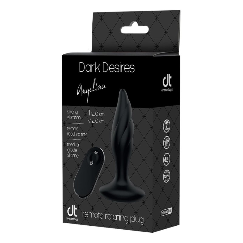 Vibrating Butt Plug Dreamtoys Angelina Black