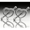 Sextreme Nipple Clamps Heart-Shaped Love Market Silver Nipple Clamps