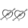 Sextreme Nipple Clamps Heart-Shaped Love Market Silver Nipple Clamps