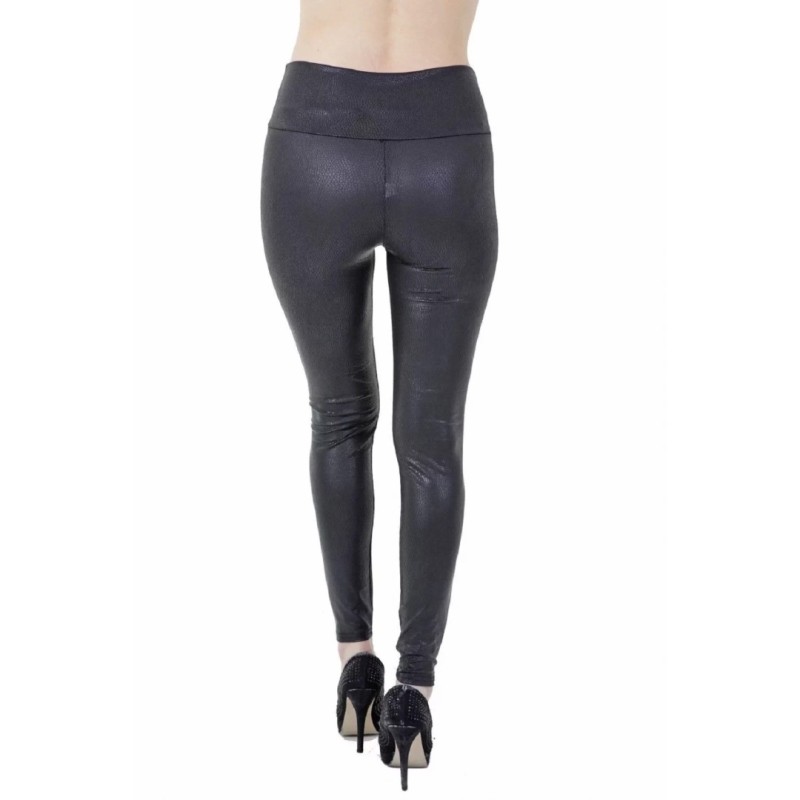 Sexy Kleding Κολάν με Όψη Δερματίνης Sexy Kleding Μαύρο Καλσόν