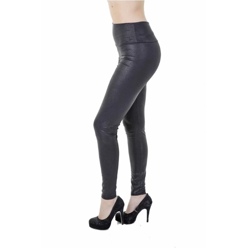 Leather Look Leggings Sexy Kleding Black