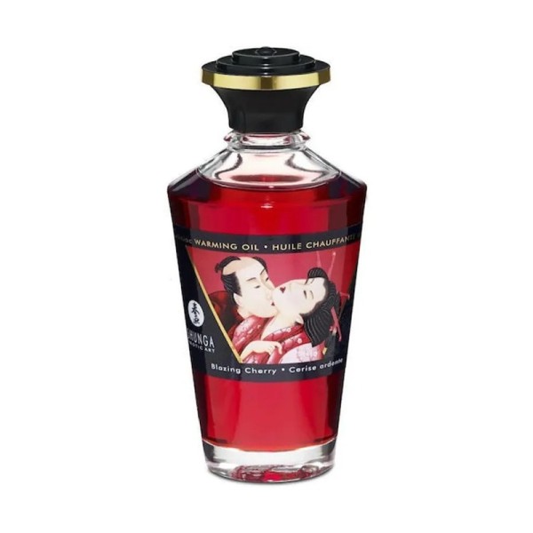 Ερωτικό Λάδι Μασάζ Shunga Aphrodisiac Warming Blazing Cherry 100ml