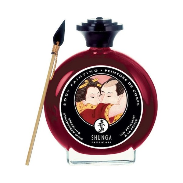 Bodypainting με Άρωμα Sparkling Strawberry Wine Shunga 100ml