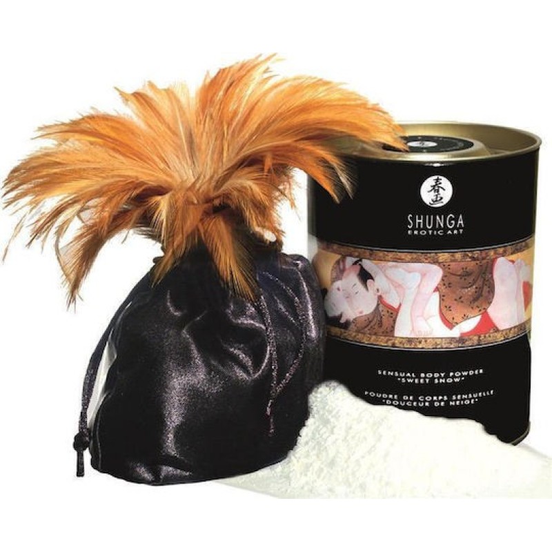 Shunga Πούδρα Σώματος με Άρωμα Sweet Snow Honey Shunga 228g Έλαια & Κεριά Μασάζ