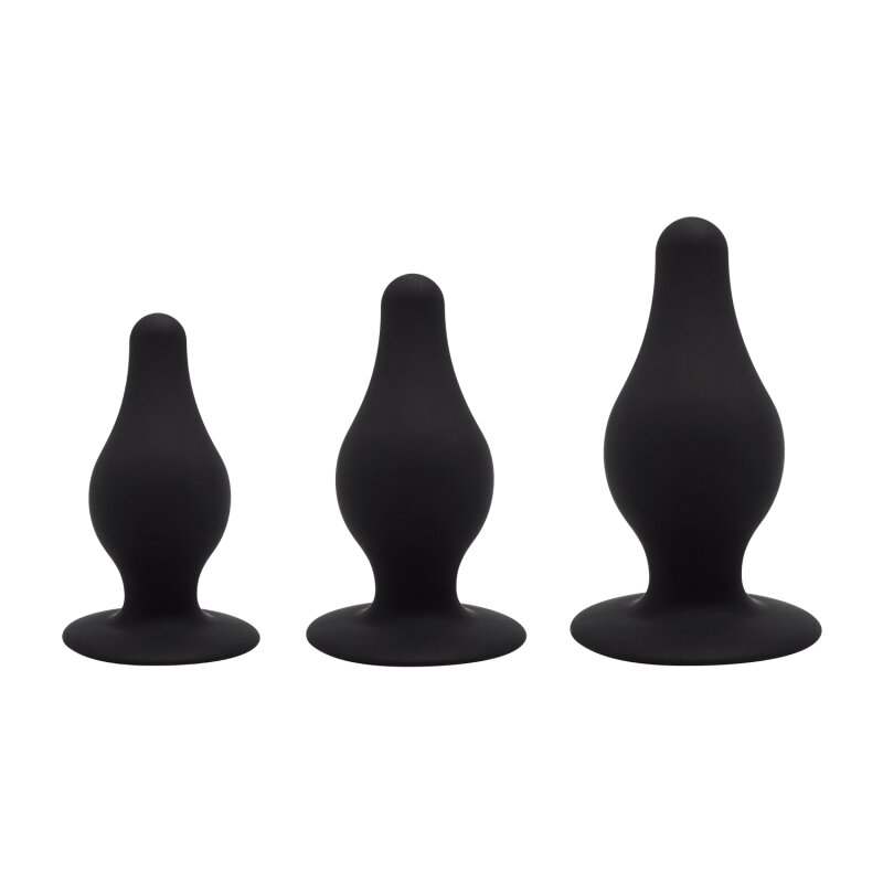 SilexD Butt Plug Set SilexD Plug Kit Μαύρο Non-Vibrating butt plugs