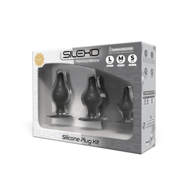 Butt Plug Set SilexD Plug Kit Μαύρο