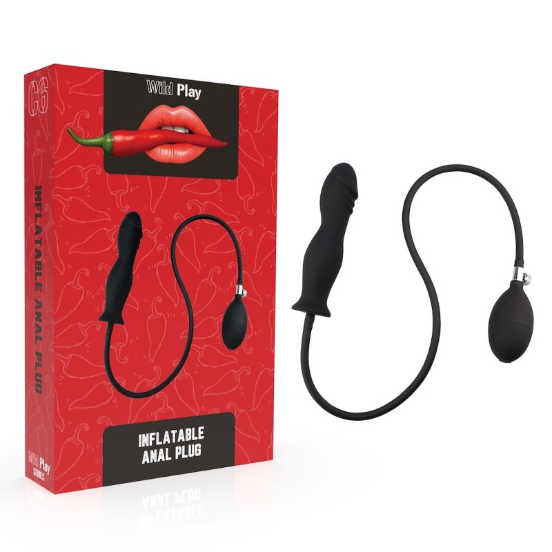 Erospace Inflatable Butt Plug Erospace Wild Play C6 Black Non-Vibrating butt plugs