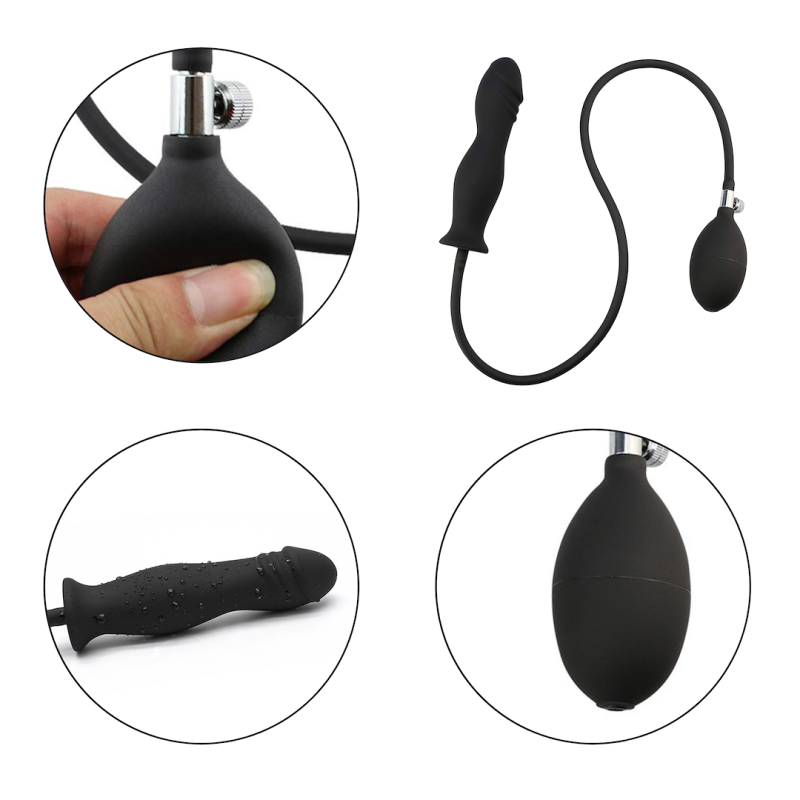 Erospace Inflatable Butt Plug Erospace Wild Play C6 Black Non-Vibrating butt plugs