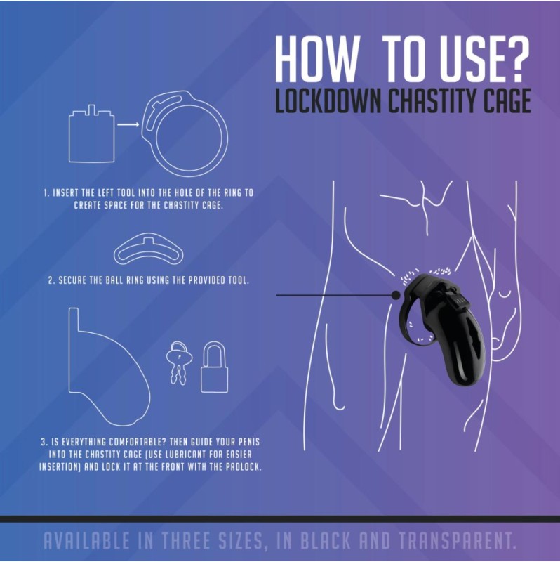 Cock Cage Lockdown Small Clear