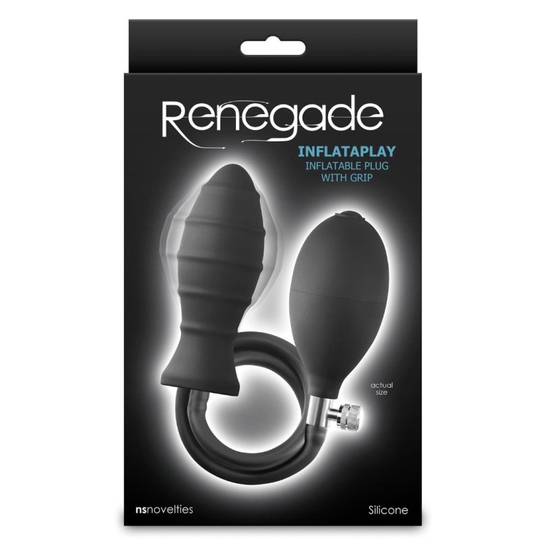 Butt Plug NS Novelties Inflataplay Black