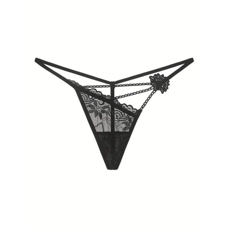 Love Market Στρινγκ με Δαντέλα Daisy Μαύρο Strings