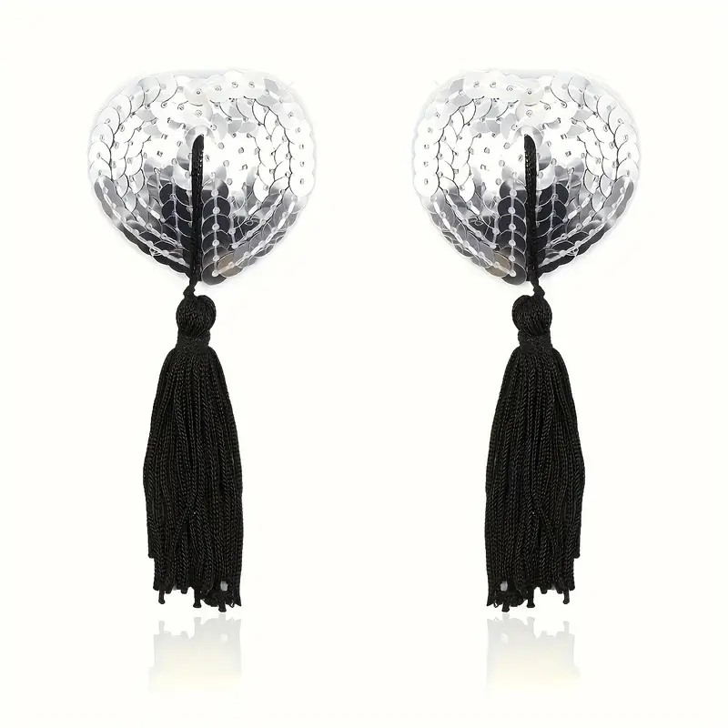 Καλύμματα Θηλών Καρδιές Ασημί