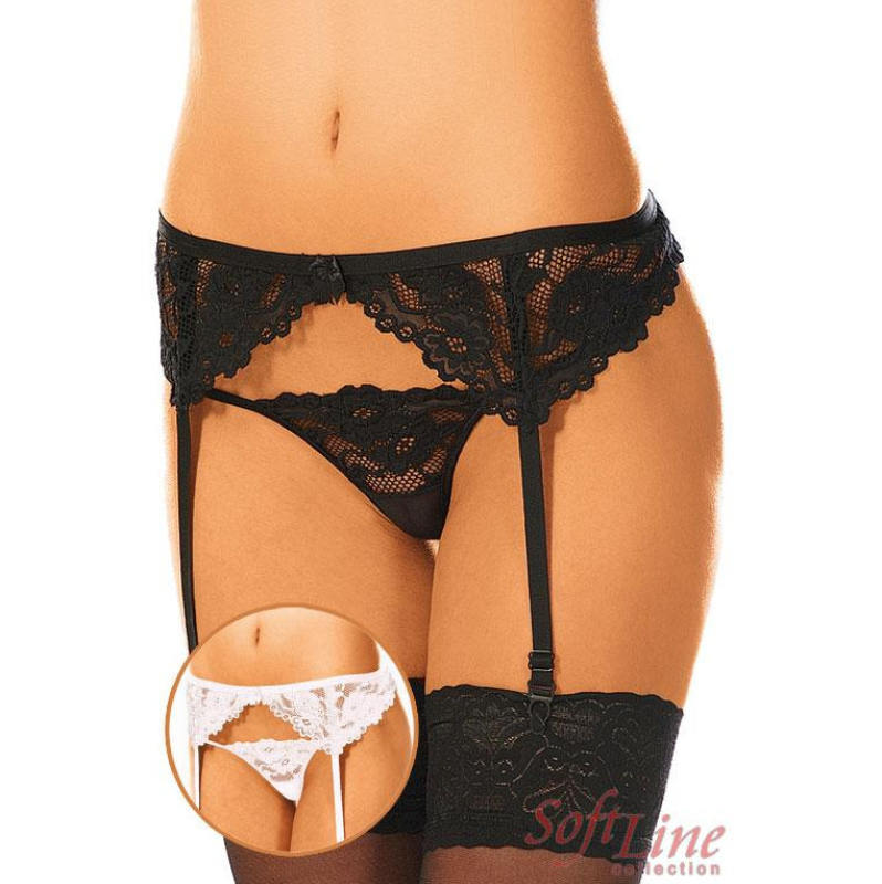 Garter Belt & Thong Softline 3309 Black