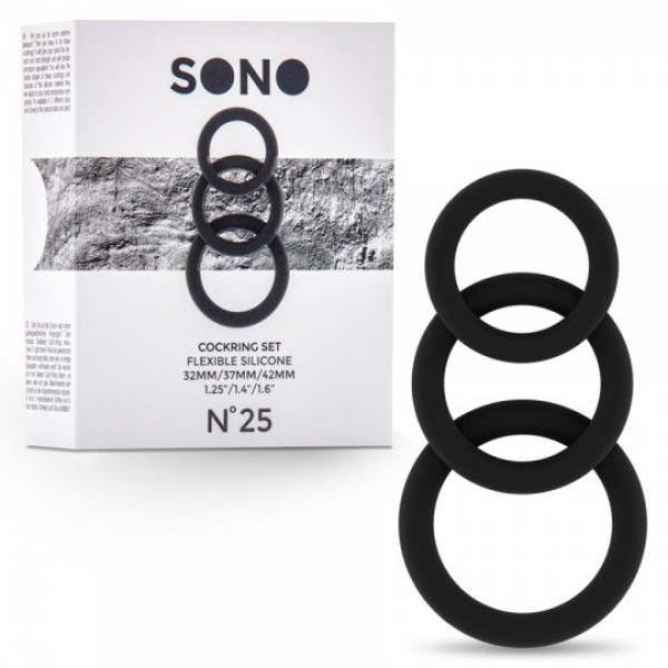 Δαχτυλίδια Πέους Σετ Sono Μαύρα