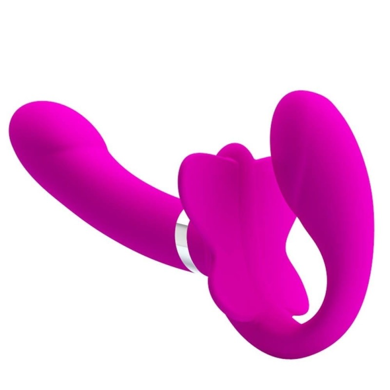 Pretty Love Vibrating Strapless Strap-On Pretty Love Valerie Purple Womens Strap-On