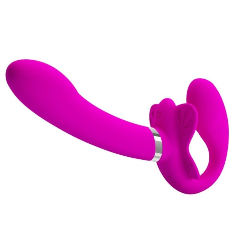 Vibrating Strapless Strap-On Pretty Love Valerie Purple