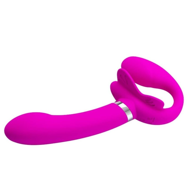 Vibrating Strapless Strap-On Pretty Love Valerie Purple