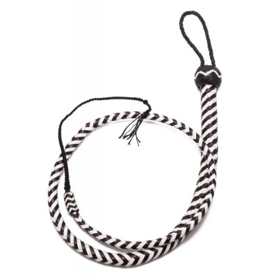 Leather Whip Devil Sticks with Heavy Handle Black/White Leather Whip Devil Sticks with Heavy Handle Black/White