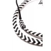 Leather Whip Devil Sticks with Heavy Handle Black/White