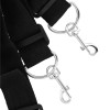 Darkness Bed Restraint Kit Darkness Interlace Over & Under Black Restraints
