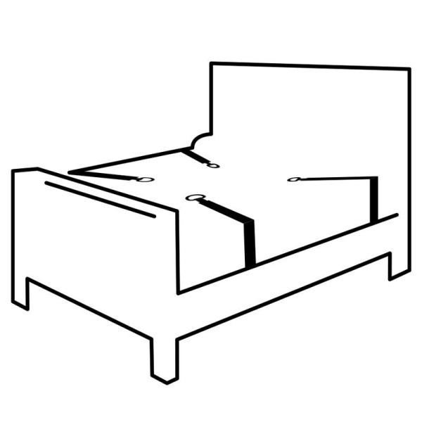 Bed Restraint Kit Darkness Interlace Over & Under Black