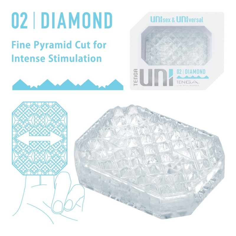 Unisex Masturbator Tenga Diamond Tenga Unisex Masturbator Tenga Diamond With neutral opening