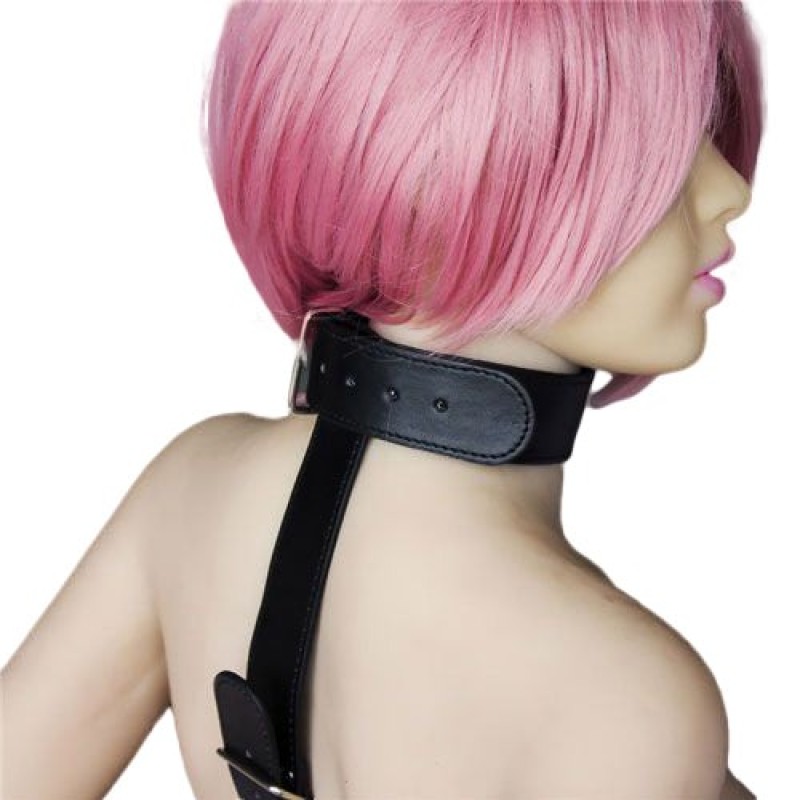 Toyz4lovers Κολάρο με Δεσμά Καρπών Bondage Back Restraint Toyz4lovers Μαύρο Κολάρα