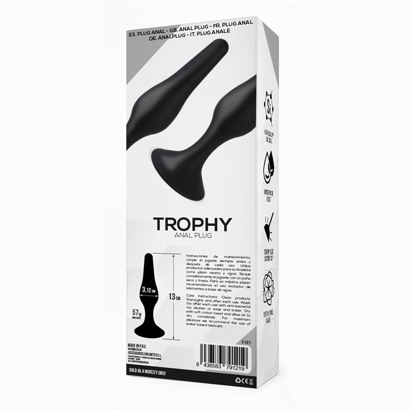 Tardenoche Πρωκτική Σφήνα Tardenoche Trophy 13cm Μαύρη Σφήνες χωρίς δόνηση