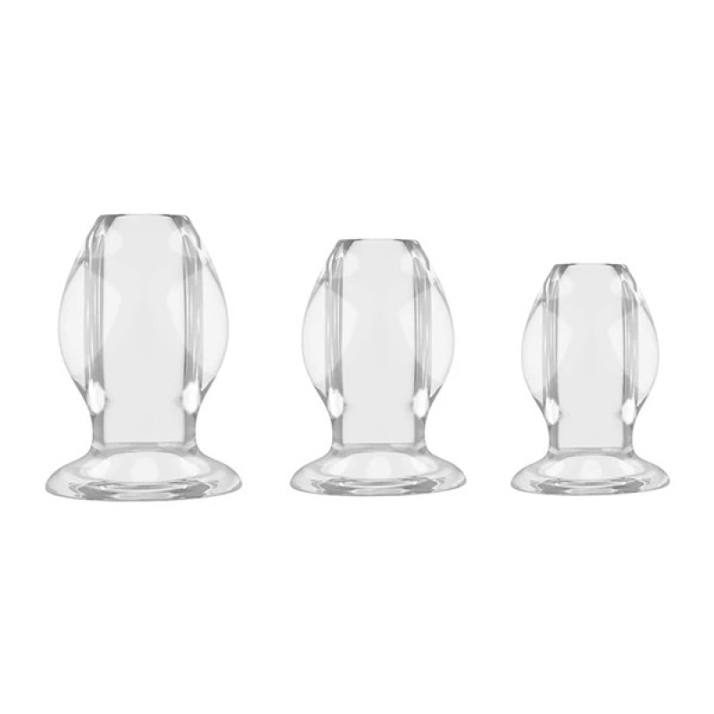 Toyz4lovers Κούφιες Πρωκτικές Σφήνες Σετ Toyz4lovers Crystal Twins Διαφανές Σφήνες χωρίς δόνηση