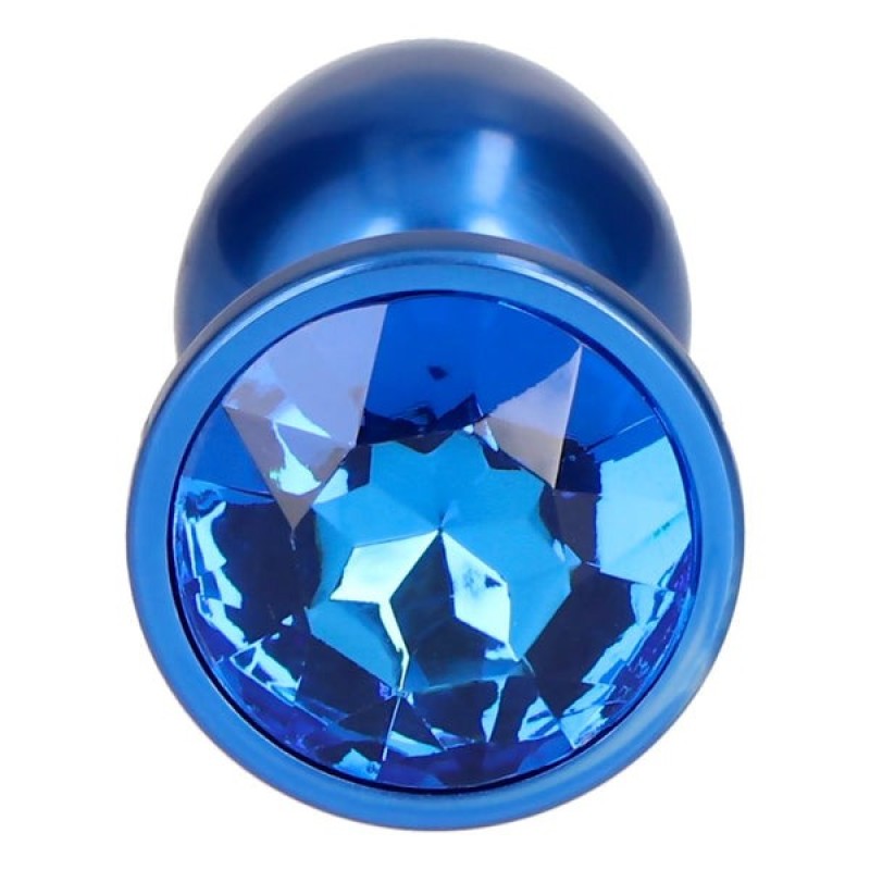 Butt Plug With Jewel Toyz4lovers Dark Secret Blue