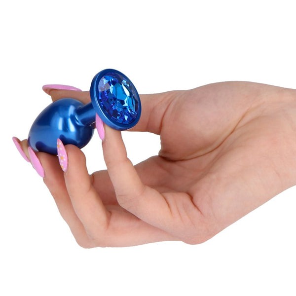 Butt Plug With Jewel Toyz4lovers Dark Secret Blue