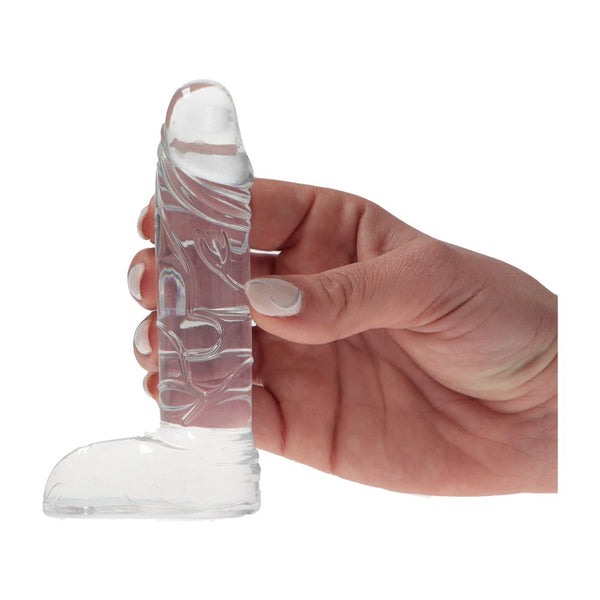 Jelly Dildo με Όρχεις Toyz4lovers 11.5cm Διαφανές