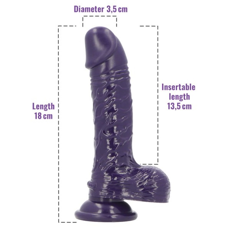 Ρεαλιστικό Dildo Toyz4lovers Delicious Dan με Άρωμα Βατόμουρο 18cm Μωβ Toyz4lovers Ρεαλιστικό Dildo Toyz4lovers Delicious Dan με Άρωμα Βατόμουρο 18cm Μωβ Σφήνες χωρίς δόνηση