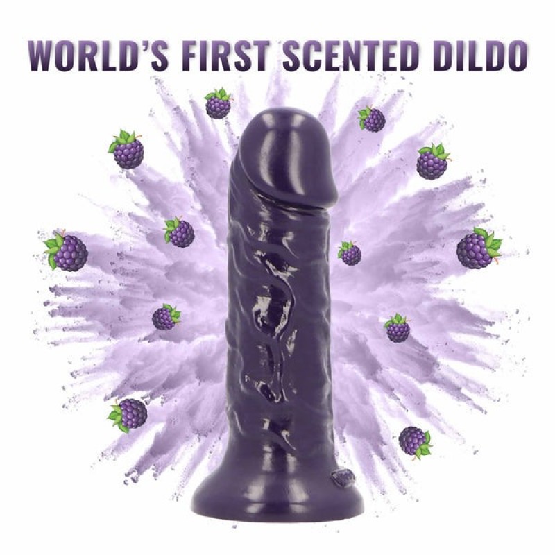 Toyz4lovers Ρεαλιστικό Dildo Toyz4lovers Delicious Tom με Άρωμα Βατόμουρο 15cm Μωβ Ρεαλιστικά