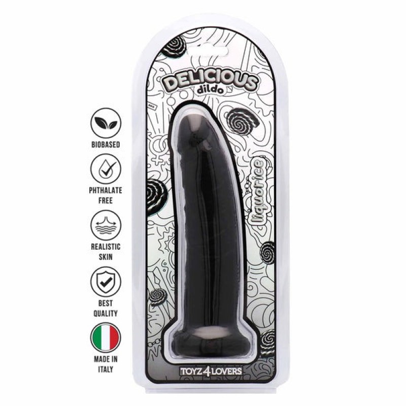 Toyz4lovers Ρεαλιστικό Dildo Toyz4lovers Delicious Sam με Άρωμα Γλυκόριζα 19.5cm Μαύρο Ρεαλιστικά