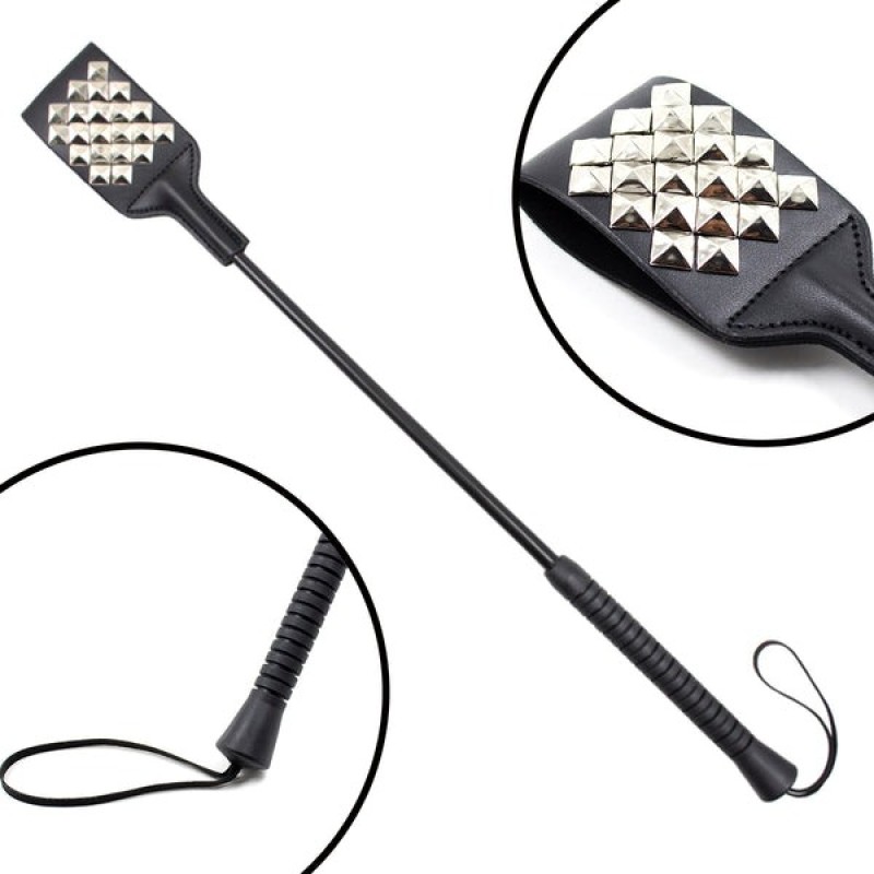 Toyz4lovers Βίτσα Toyz4lovers Square Spot Μαύρη Μαστίγια & Paddles