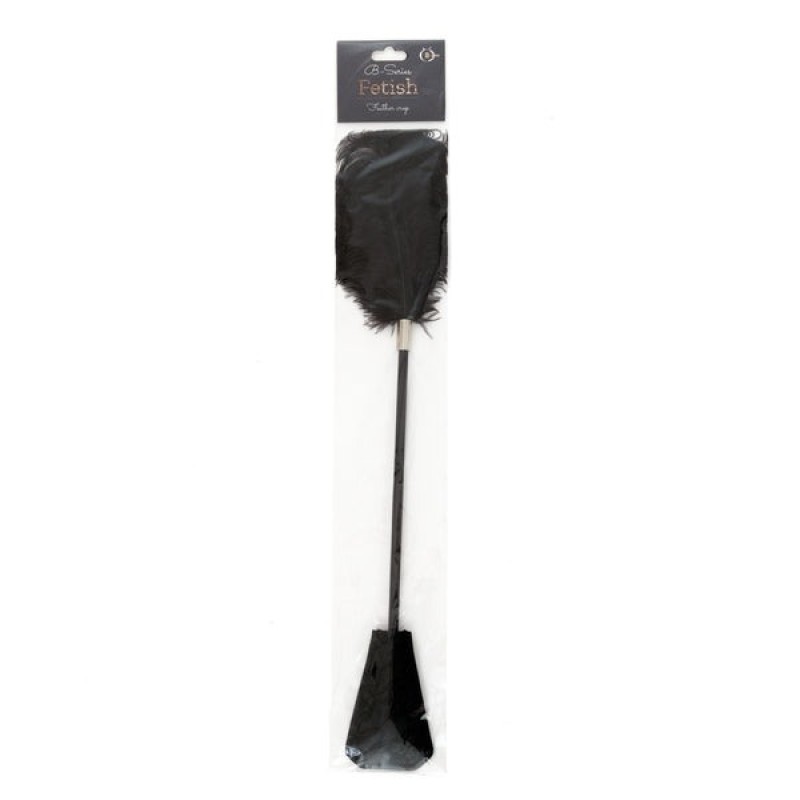 Toyz4lovers Βίτσα με Φτερό Whippy Touch Toyz4lovers Μαύρη Μαστίγια & Paddles