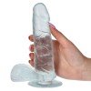 Toyz4lovers Jelly Dildo με Όρχεις Toyz4lovers Real Rapture 16.5cm Διαφανές Jelly