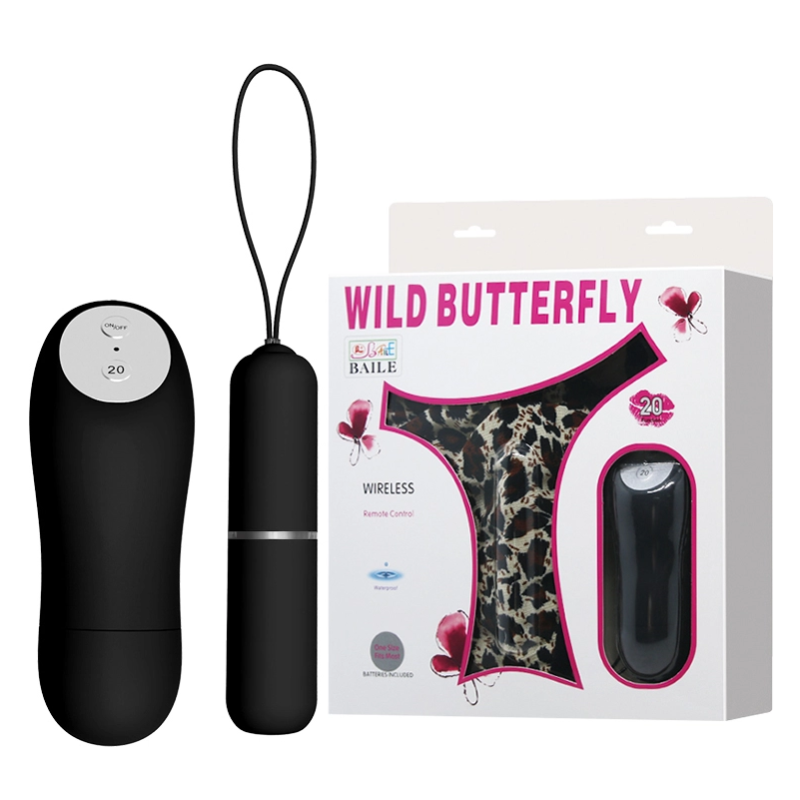 Baile Vibrating Panties Baile Wild Butterfly Animal Print Strings