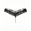 Love Market G-string με Πέρλες Designer Μαύρο Strings