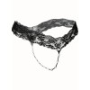 G-string With Pearl Chain Designer Black G-string With Pearl Chain Designer Black